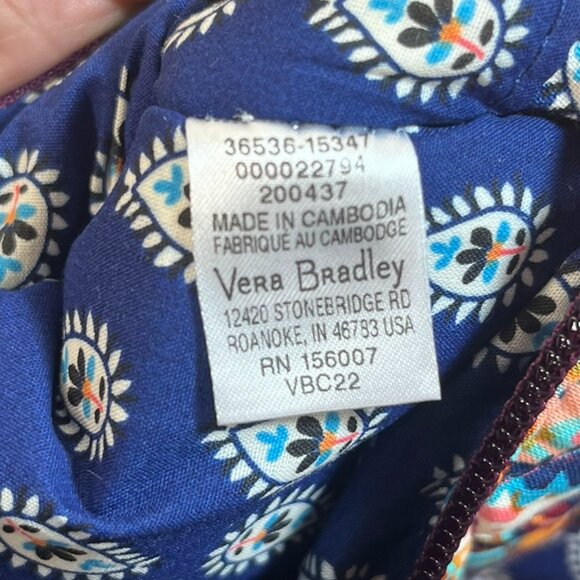 Vera Bradley Small Quilted Roll Up Travel Bag - Picture 4 of 4